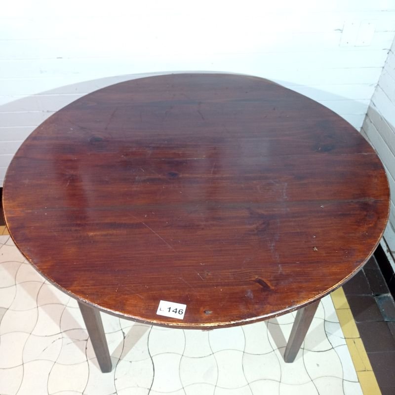 Mesa de madera circular en buen estado - imagen 2