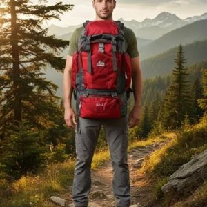 Lote siguiente: Mochila Profesional Gran Capacidad 76 Litros para Senderismo y Viajes - Roja