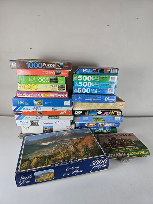 Gran Conjunto de Puzzles de 500, 750 y 1000 Piezas
