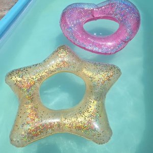 Salva Vidas Inflables Glitter Corazón y Estrella 90 cm - imagen 1
