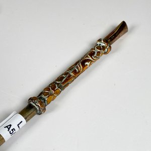 Bombilla de plata y oro labrada - imagen 3