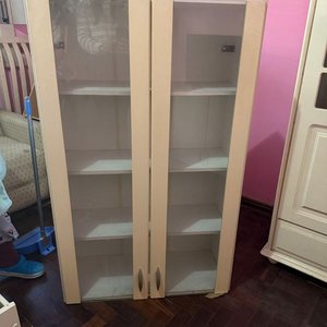 Mueble Cristalero Aéreo Beige/Crema con Puertas Translúcidas - imagen 2