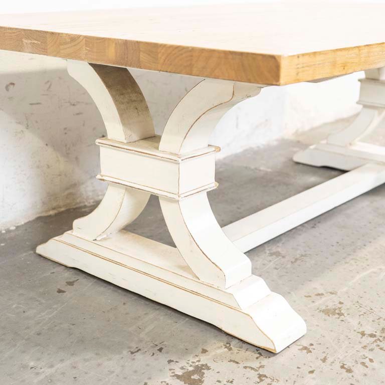 Mesa ratona con tapa de madera y patas pintadas - imagen 3