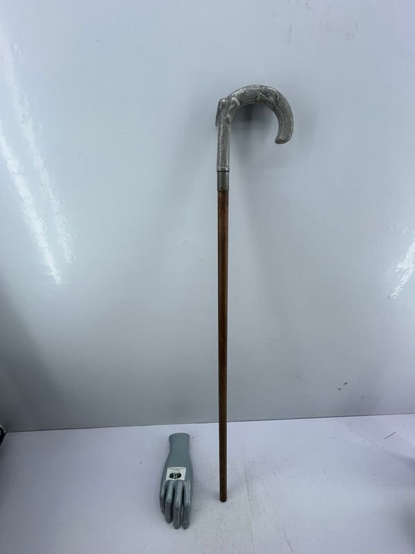 Bastón de Madera y Aluminio con Empuñadura de Caimán - imagen 1