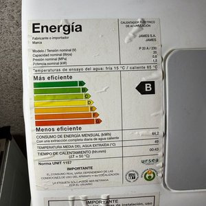 Termofón Eléctrico James 20 Litros - imagen 2