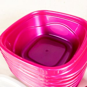 Set de 9 Bowls Cuadrados de Plástico con Tapa - imagen 2
