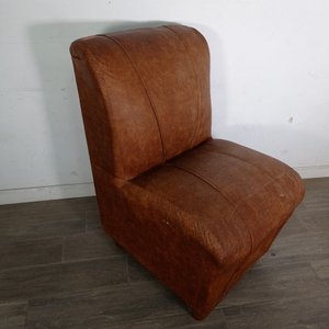 Sillón Tapizado en Cuero Marrón - imagen 3