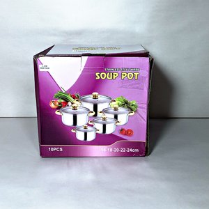 Juego de 5 Cacerolas Esmaltadas Naranja con Tapas de Vidrio y Asas Doradas - imagen 4
