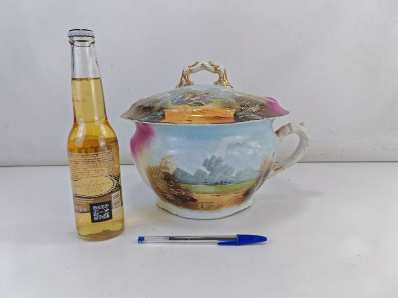 Antigua Palangana Con Tapa Limoges - Vajilla y Cerámica - imagen 2