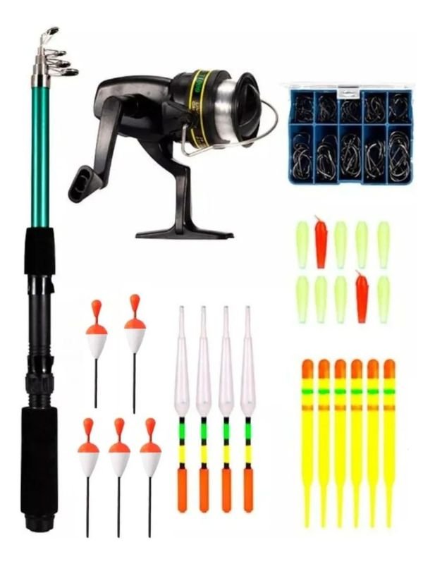 Kit de Pesca Completo con Caña, Reel y Accesorios