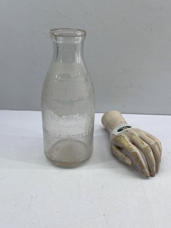 Botella de Leche "Coleme" de Vidrio Transparente - 1 Litro