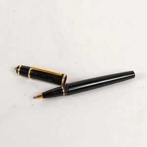 Lapicera Cartier Negra con Detalles Dorados - imagen 1