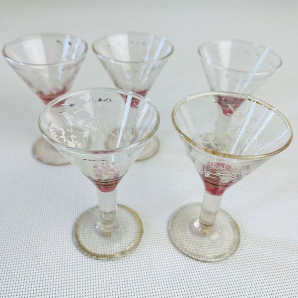 Piezas antiguas para licor y jerez - Colección de 10 vasos - imagen 4