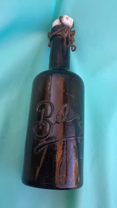 Antigua botella de refrescos 'Bilz' en porcelana - imagen 1