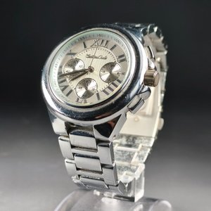 Reloj de Pulsera Montres Carlo Plateado con Números Romanos - imagen 7