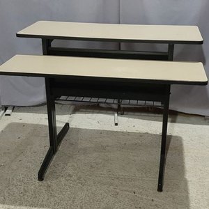 Escritorio Doble Estante Caño y Cerámica - imagen 2