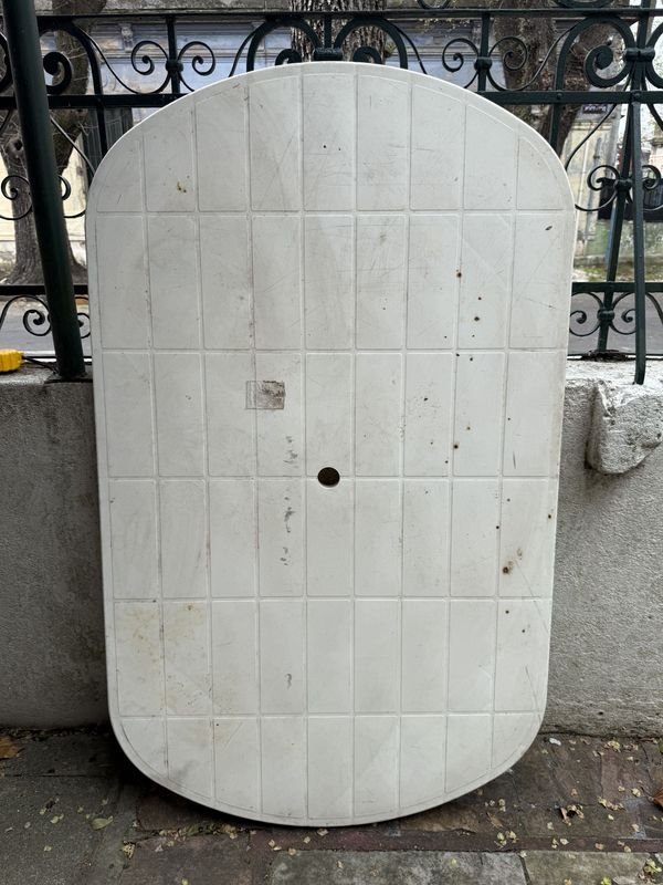 Tapa de Mesa Plástica Blanca Rectangular 138x83cm