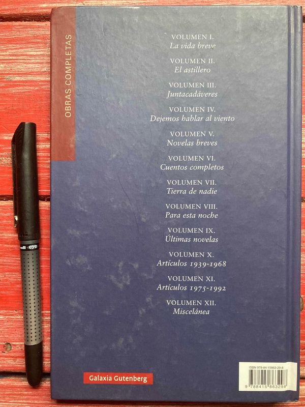 Libro de Juan Carlos Onetti, PARA ESTA NOCHE, tapa dura - imagen 2