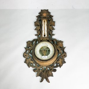 Pluviómetro y Termómetro Vintage en Madera con Marco Decorativo - imagen 2