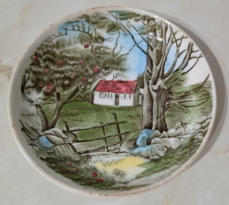 Platillo de Porcelana INGLESA Johnson Bros. Con escena de la campiña inglesa - imagen 2