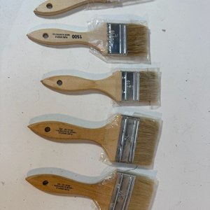 Lote de 7 Pinceles Nuevos de Madera y Plástico - imagen 3