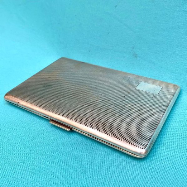 Antigua Cigarrera en Bronce con Plata, Estado Muy Bueno - imagen 2