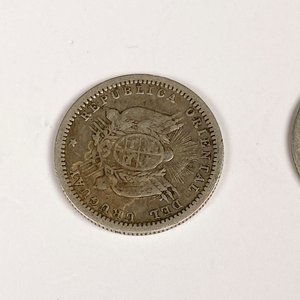 Dos Monedas de Plata Uruguayas de 10 Centésimos (1877 y 1893) - imagen 3