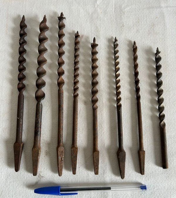 Lote de 8 Mechas Antiguas para Madera - imagen 1