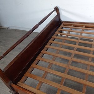 Cama Dos Plazas Estilo Sheraton Madera Oscura - imagen 4