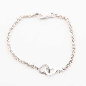 Lote siguiente: Pulsera de Plata con Corazones Entrelazados - 17 cm