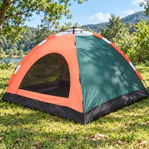 Carpa Igloo Autoarmable Naranja y Verde para 4/5 Personas - imagen 2