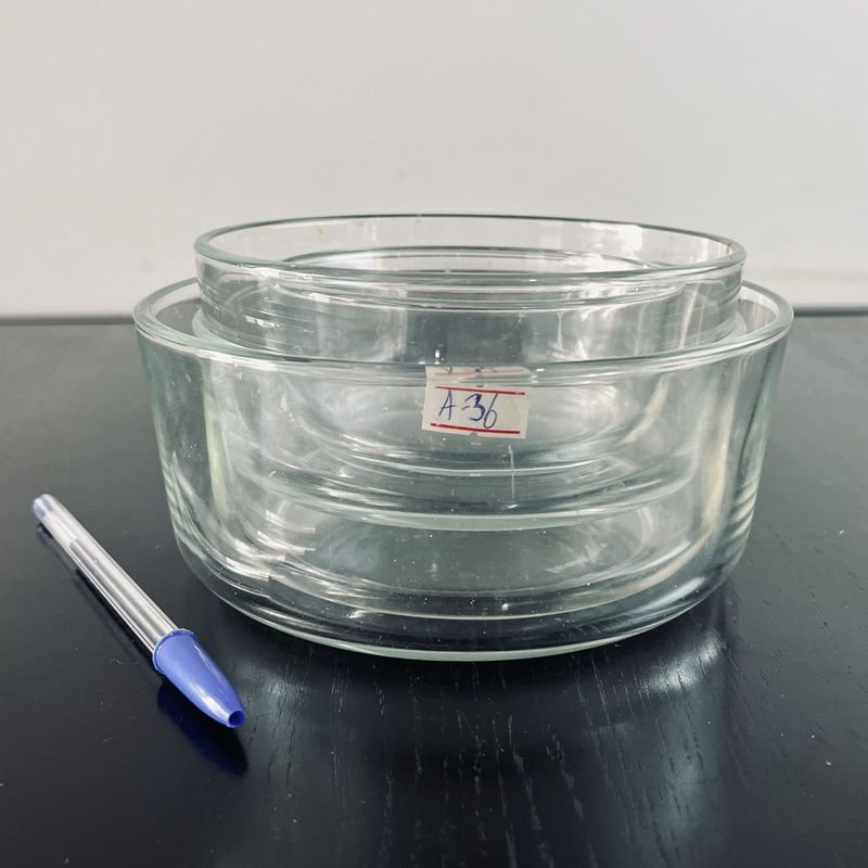 Cuatro tazas de vidrio italiano redondas - imagen 3