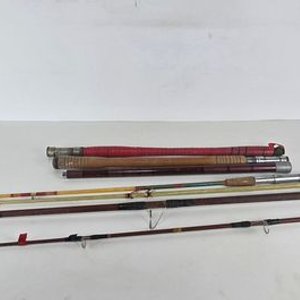Variedad de Cañas de Pescar Antiguas y Telescópicas - imagen 1