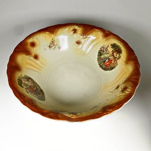 Jarra y Palangana de Loza con Servicio Decorado con Damas - imagen 7