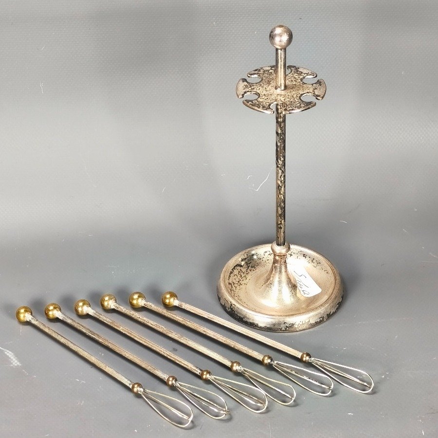 Soportes con agitadores en bronce plateado - imagen 7