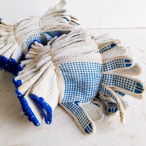 24 Pares de guantes de hilo con puntos - imagen 1