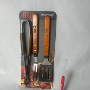 Set de Asado 3 Piezas: Espátula, Pincho y Pinza BBQ FunTree - imagen 4