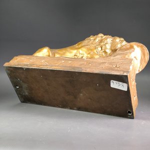 Figura León de Lucerna Bronceado Metal Buen Estado 9.5x23x13cm - imagen 8