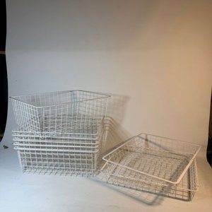 Lote de 10 Cajones Organizadores de Malla Metálica Blancos - imagen 1
