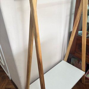 Perchero de Madera con Estante Blanco - imagen 1