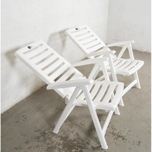 Par de Reposeras Plegables Reclinables de PVC con Almohadones - imagen 3