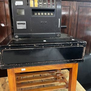 Caja Registradora Antigua RIV con Mesa Ratona de Mármol - imagen 2