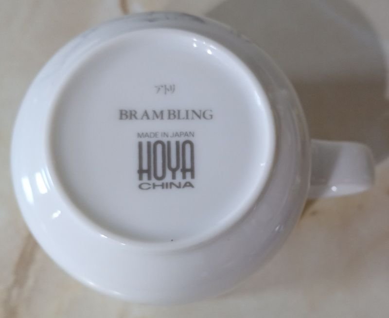 Taza y platillo de Porcelana JAPONESA, marca HOYA - imagen 7
