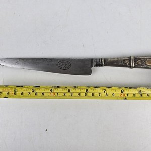 Cuchillo Criollo con Mango de Platería y Hoja "Acero Solingen Guazubira" - imagen 6