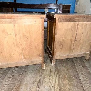 Juego de 2 Mesas de Luz de Madera con Cajón y Puertas - imagen 5