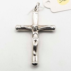 Crucifijo de Plata Hueco con Cristo - imagen 1