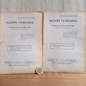 Lote anterior: Acción Femenina: Revistas Históricas del Consejo Nacional de Mujeres del Uruguay (1917)