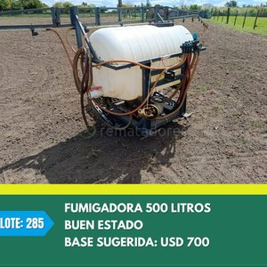 Lote siguiente: Fumigadora Agrícola de 500 Litros