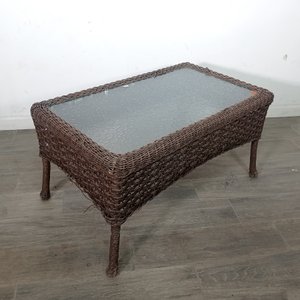 Juego de Patio Imitación Ratán: Mesa con Vidrio y Butaca - imagen 7