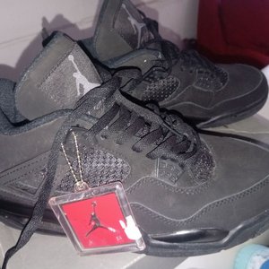 Championes Nike Air Jordan Retro 4 Talle 41 Negros - imagen 2